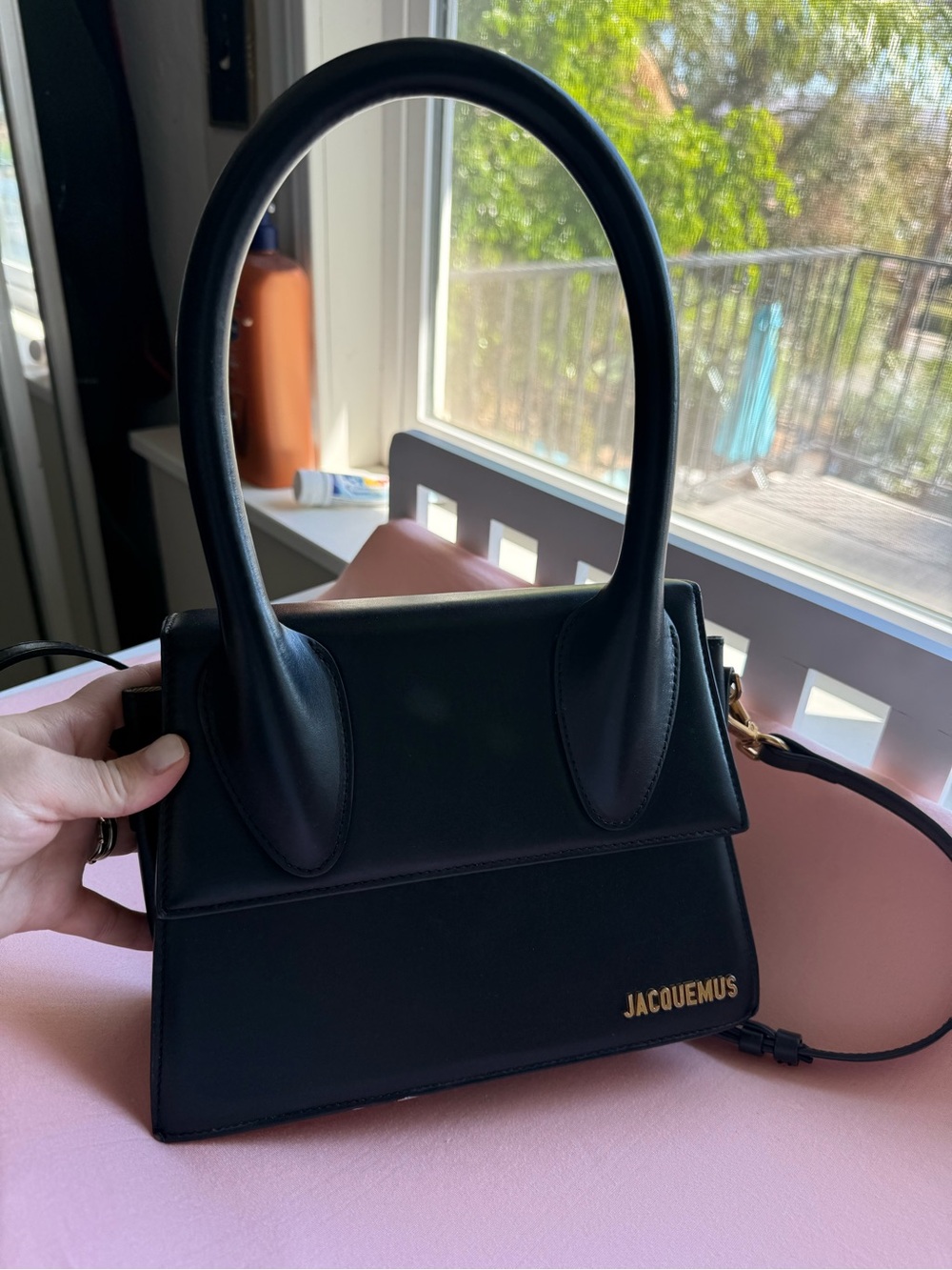 Jacquemus Black Le Grand Chiquito Leather Top-Handle Bag